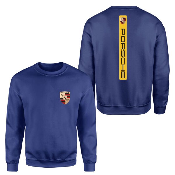 Porsche V Graphic Racing Yellow Sweatshirt M - İndigo Mavisi