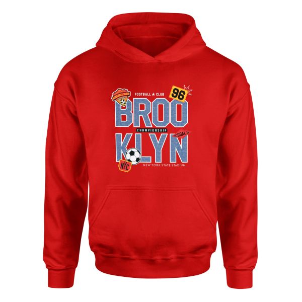 BROOKLYN 96 Championship Hoodie S - Kırmızı