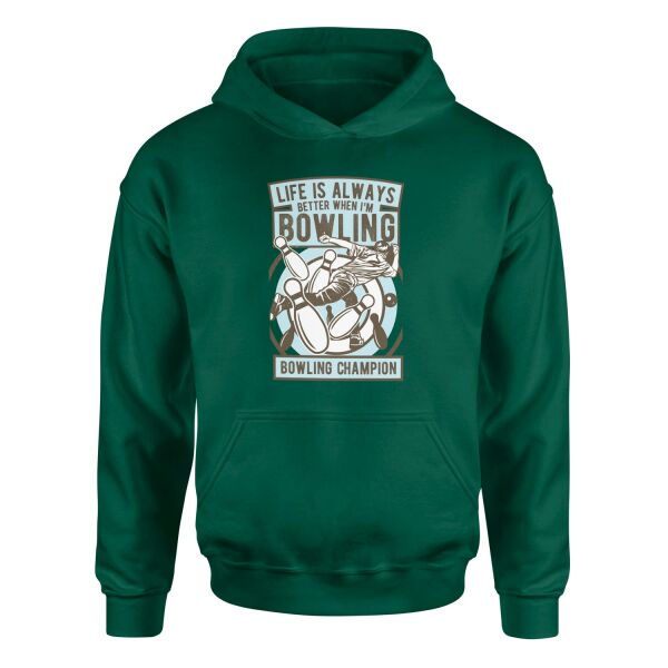 Bowling Champion Hoodie XL - Nefti Yeşili