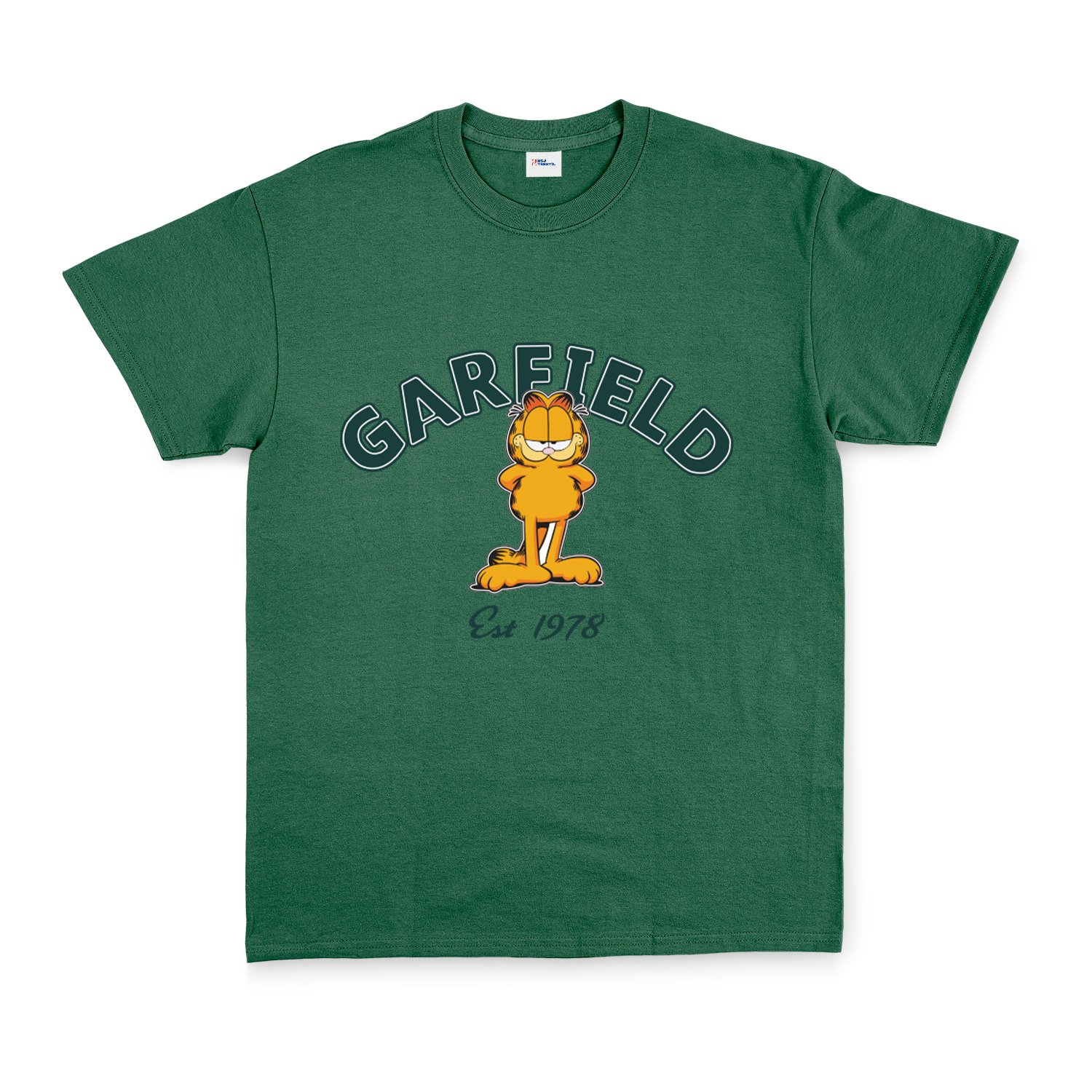 Garfield, est. 1978 Tişört S - Nefti Yeşili