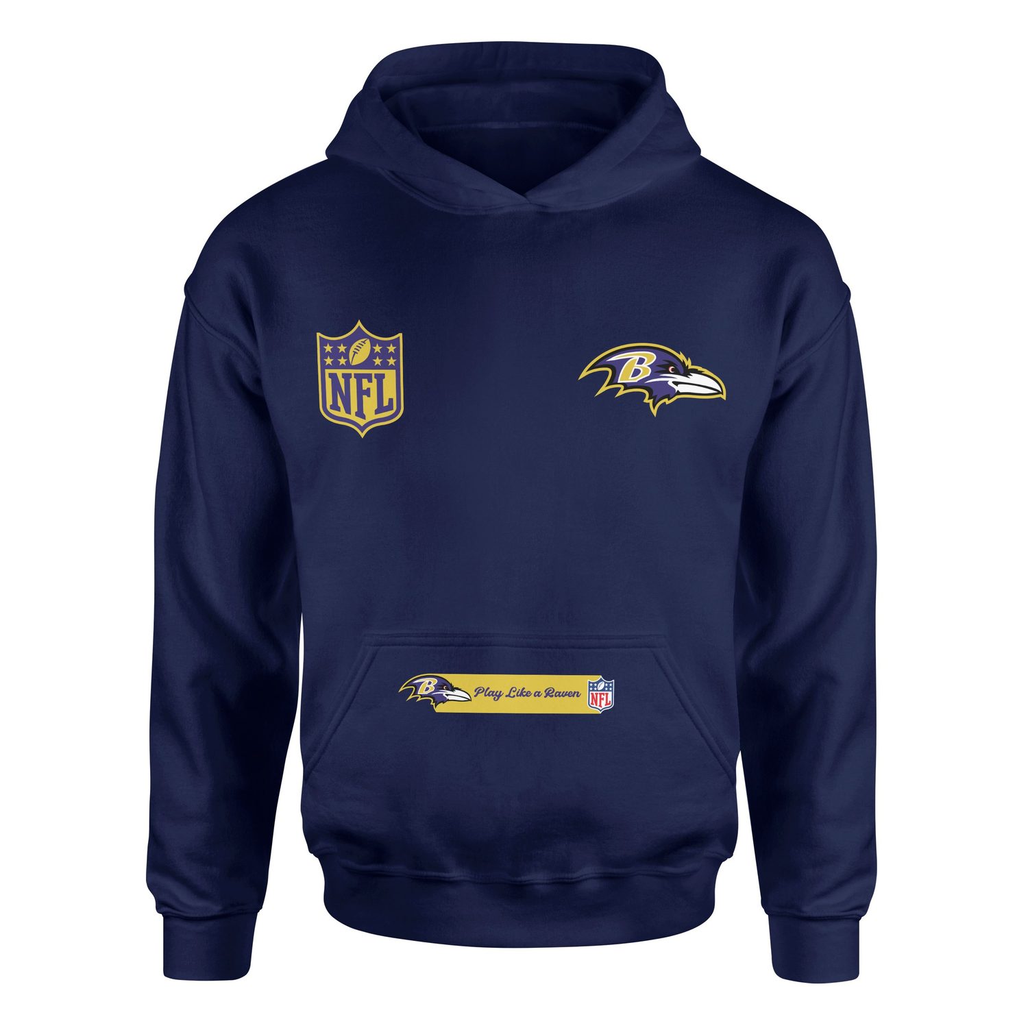 Play Like a Raven Baltimore Ravens MVP Hoodie XXL - İndigo Mavisi