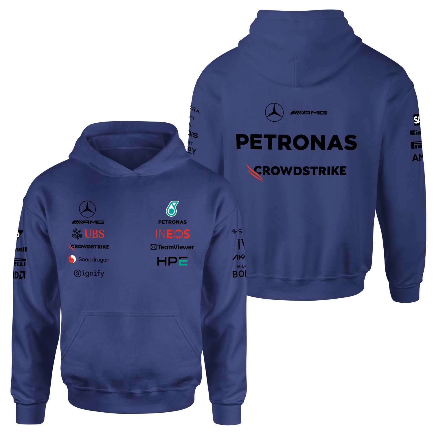 Mercedes AMG Petronas 2026 Teamline Hoodie XXL - İndigo Mavisi