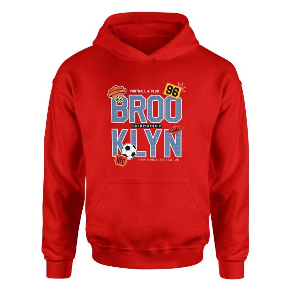 BROOKLYN 96 Championship Hoodie M - Kırmızı