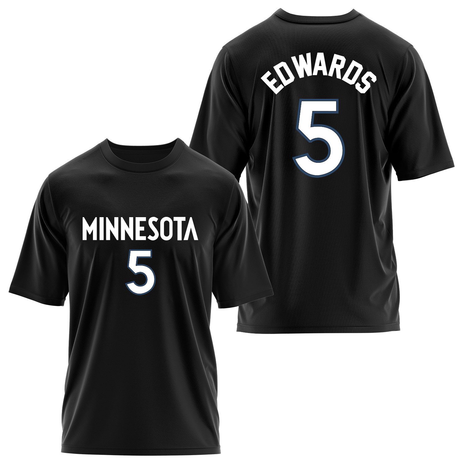 Anthony Edwards Minnesota Jersey Oversize Tişört S - Siyah