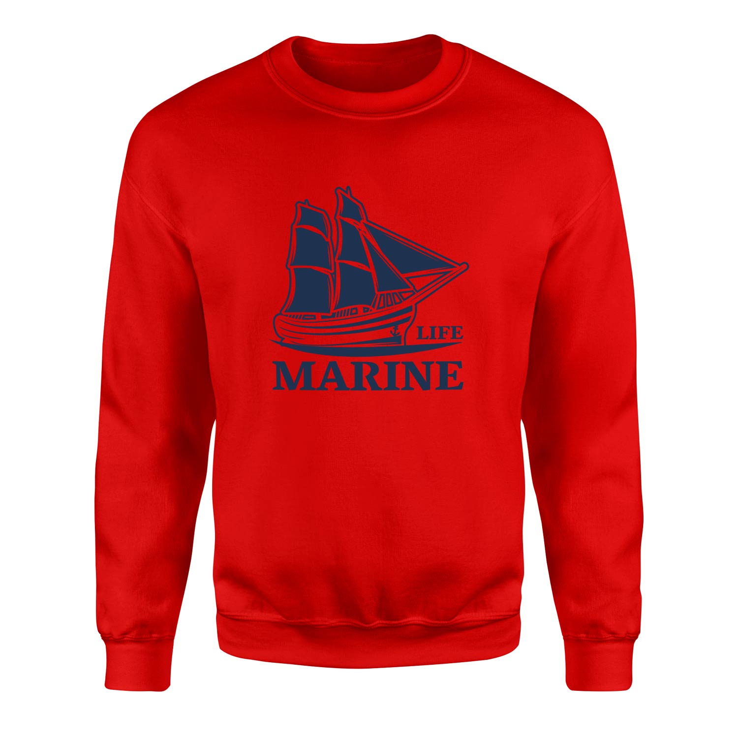 Marine Life Denizci Sweatshirt XXL - Kırmızı