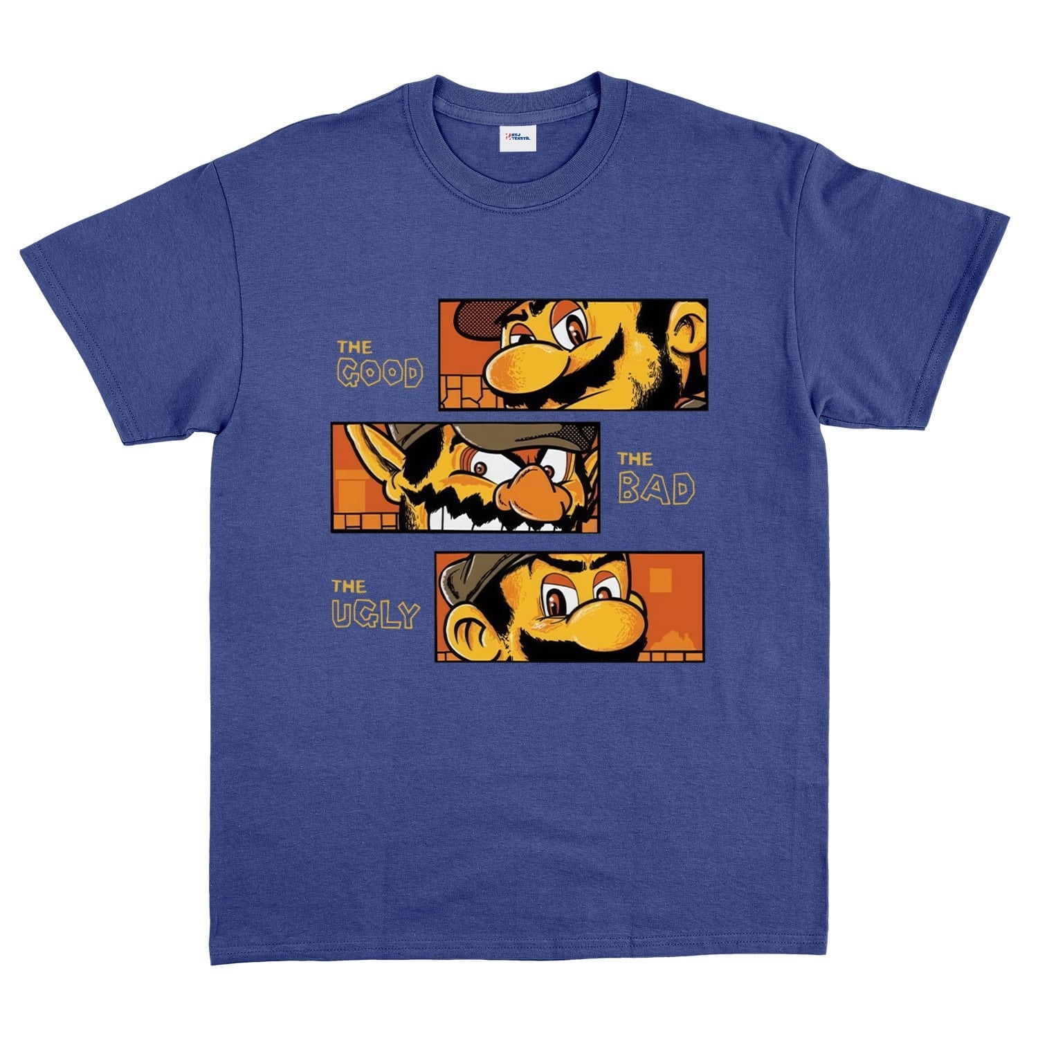 Mario Bros The Good, Bad & Ugly Tişört L - İndigo Mavisi | OUTLET