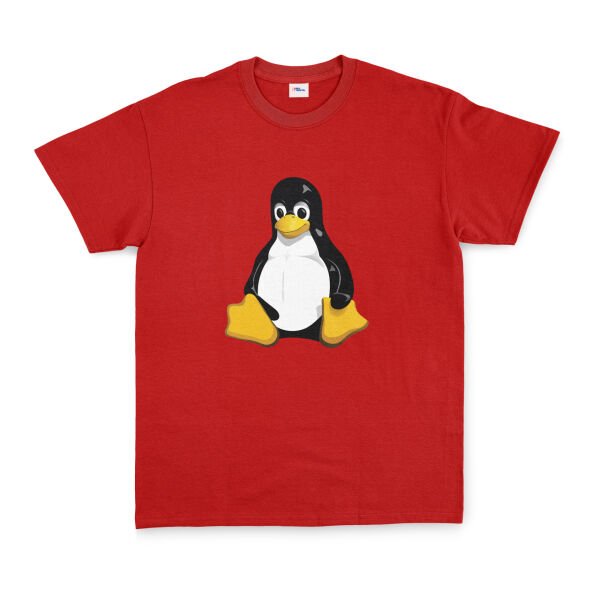 Linux Tux Tişört S - Kırmızı