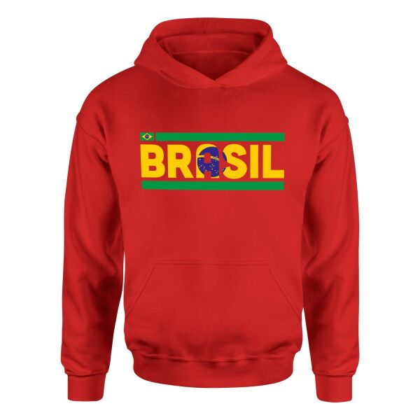 Brezilya Hoodie M - Kırmızı