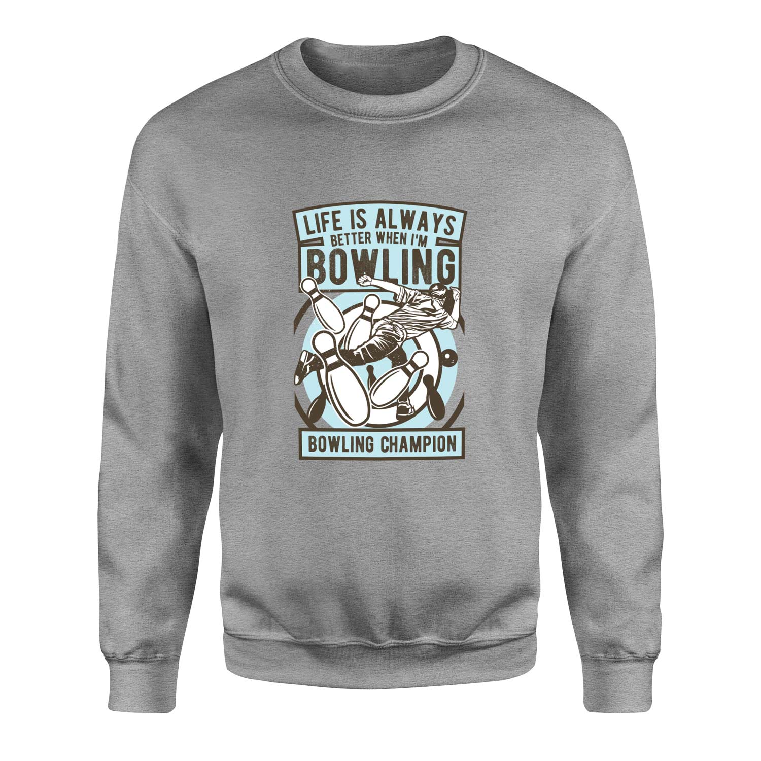 Bowling Champion Sweatshirt S - Gri