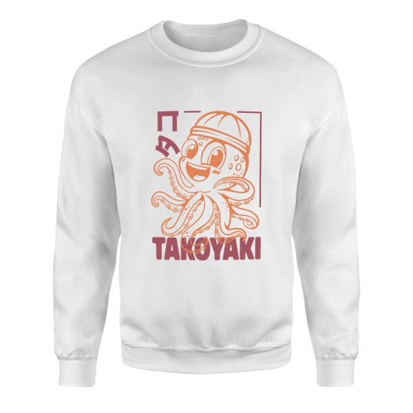 Takoyaki Sweatshirt L - Beyaz