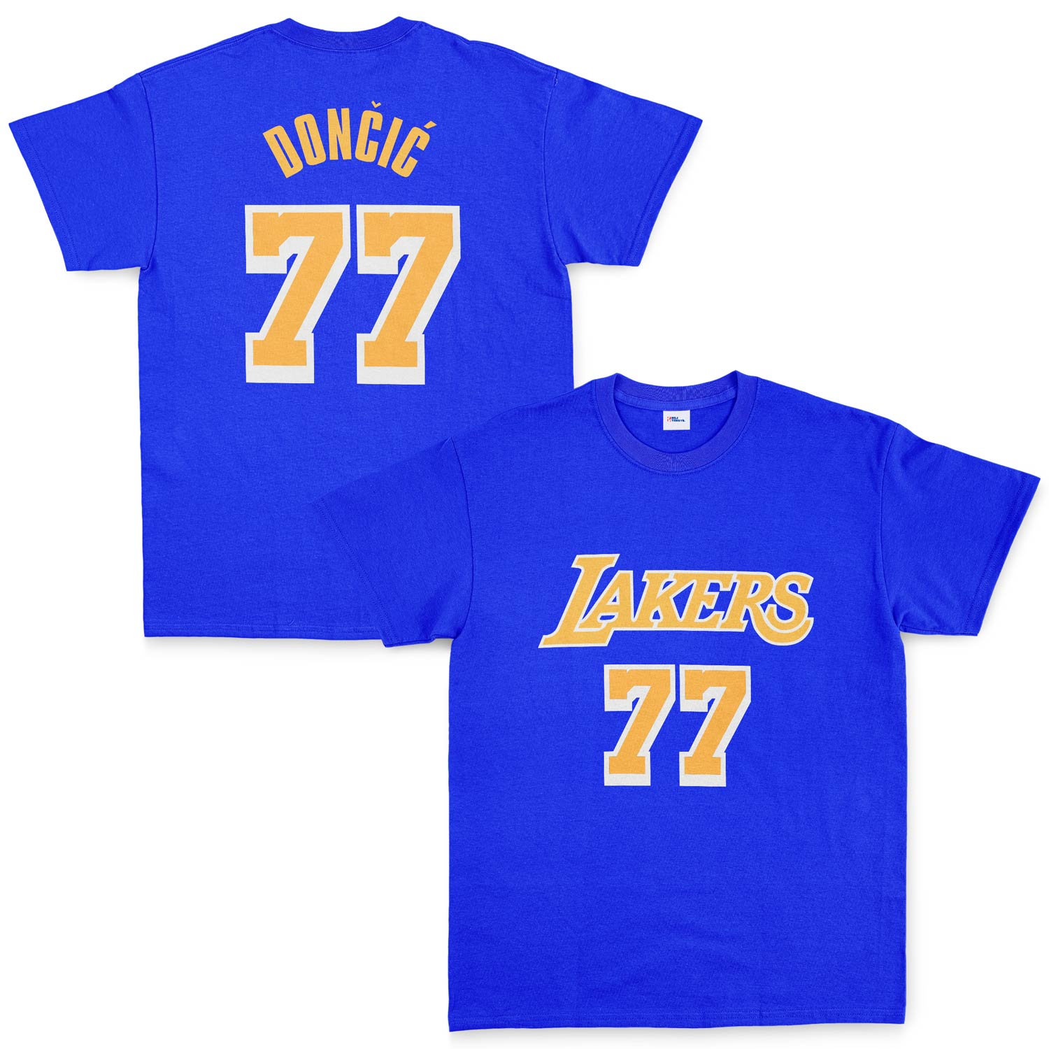 Luka Doncic 77 Lakers White Tişört XXL - Mavi