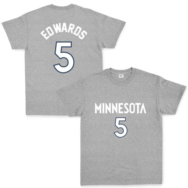Anthony Edwards Minnesota Jersey Tişört S - Gri
