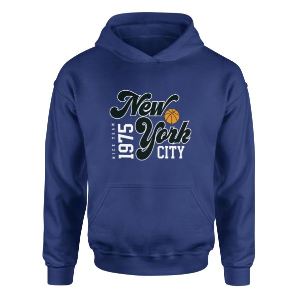 New York City 1975 Hoodie M - İndigo Mavisi