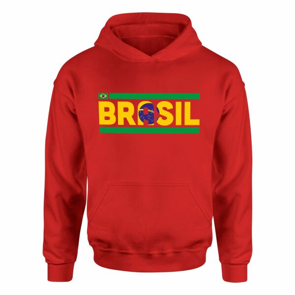 Brezilya Hoodie L - Kırmızı