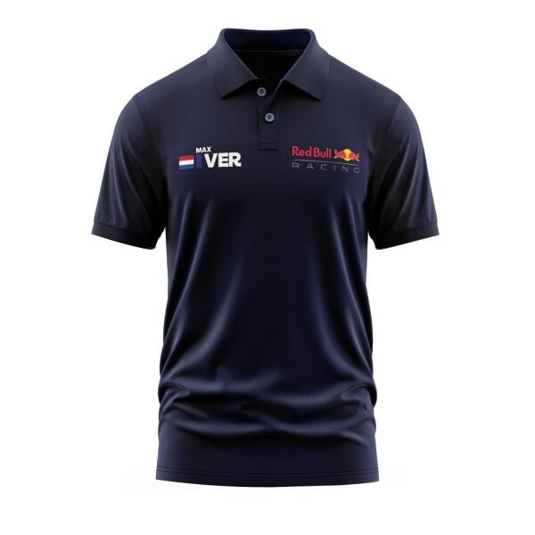 Max Verstappen Name Tag RB Racing Polo Tişört XL - İndigo Mavisi | OUTLET