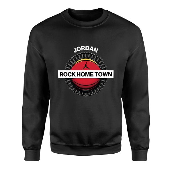 Air Jordan Rock Home Town Sweatshirt S - Siyah