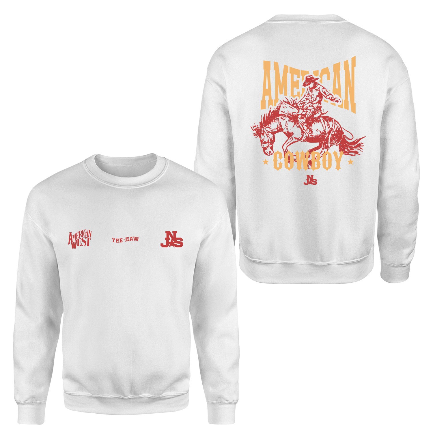 American Cowboy NSJ Premium Sweatshirt L - Beyaz