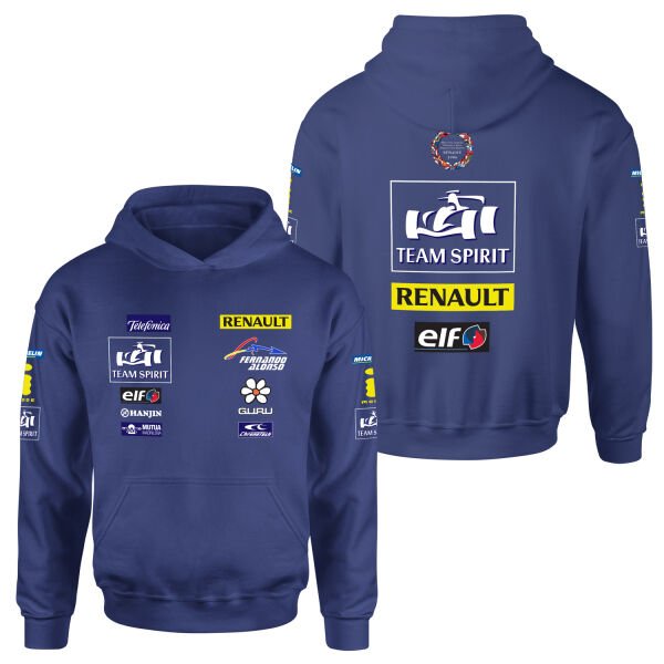Renault Team Spirit Vintage Teamline Hoodie S - İndigo Mavisi