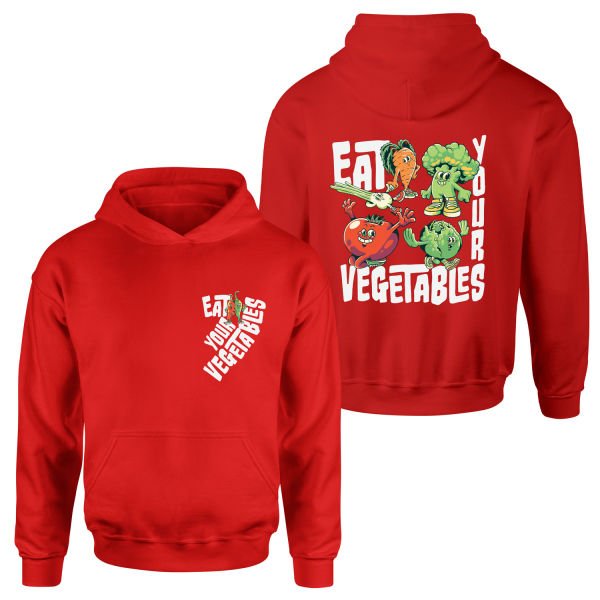 Eat Your Vegetables Hoodie S - Kırmızı
