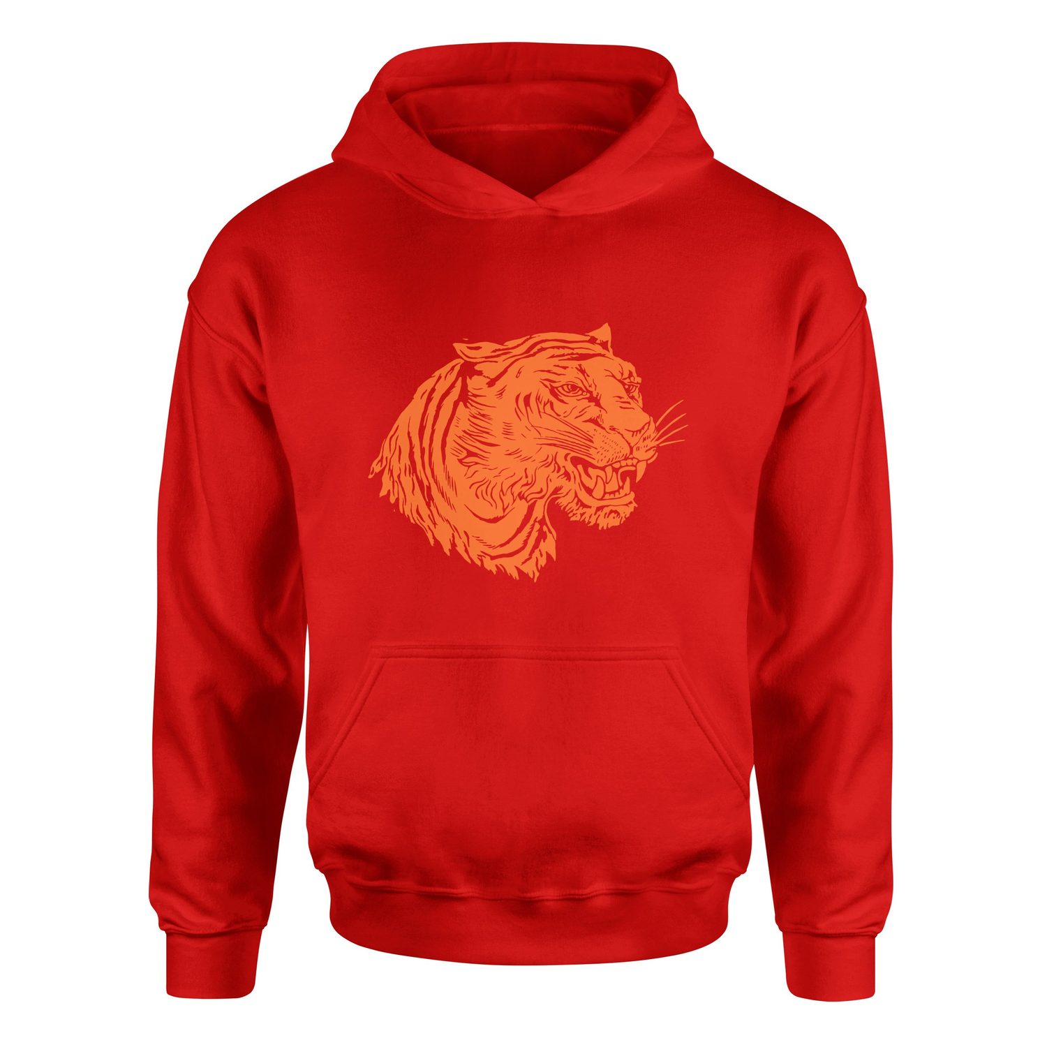 Clemson Tiger Print Hoodie S - Kırmızı