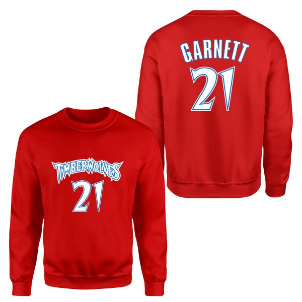 Kevin Garnett 21 THRBCK Forma Sweatshirt L - Kırmızı