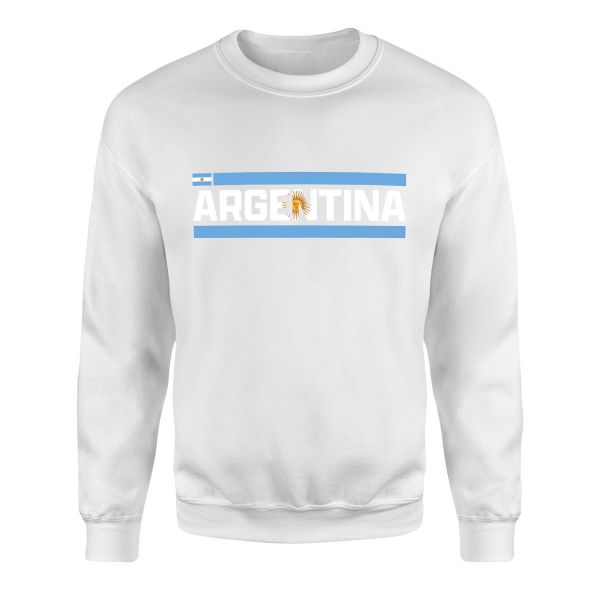 Argentina Sweatshirt L - Beyaz