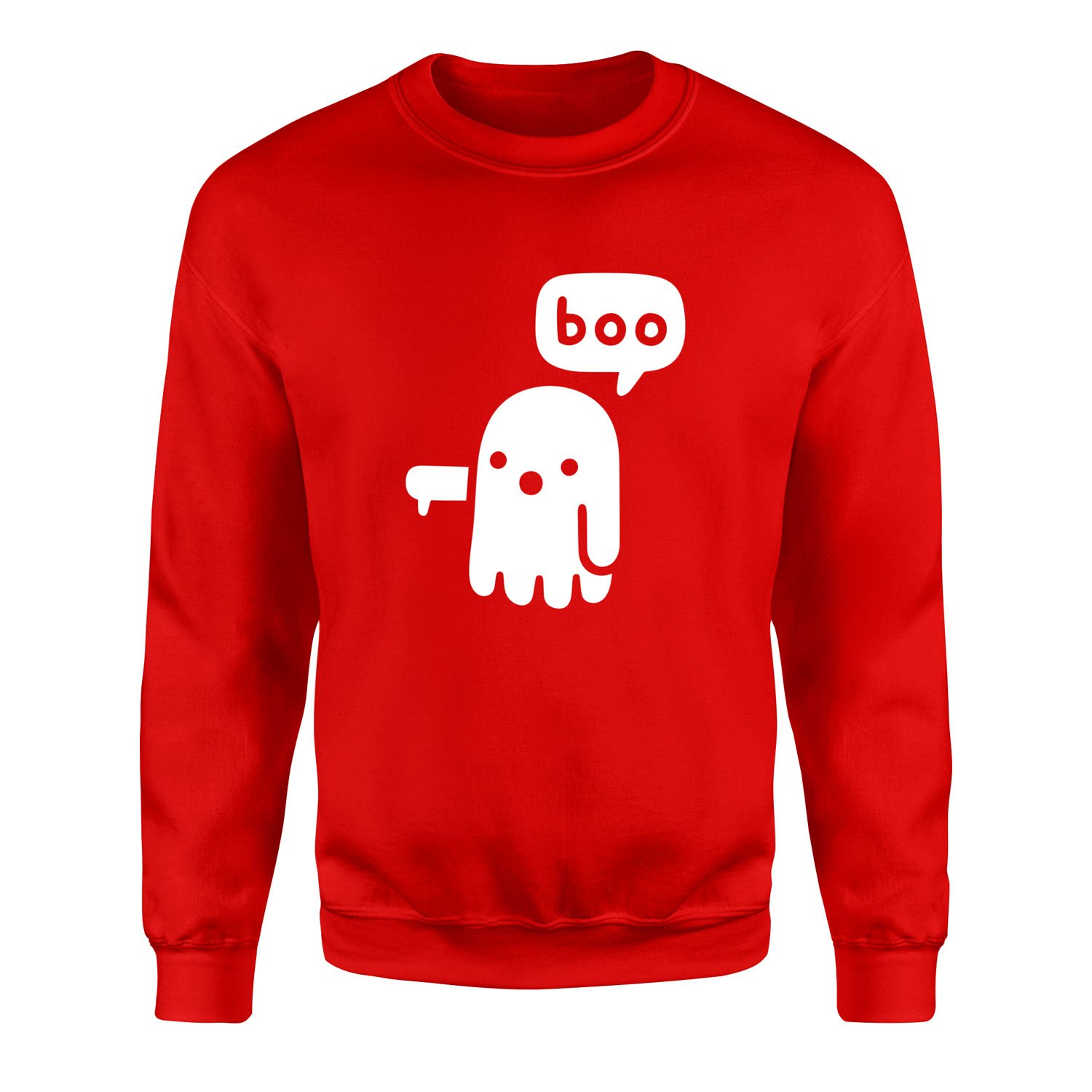 Boo! Sweatshirt L - Kırmızı