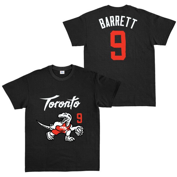 RJ Barrett 9 City Edition Raptors Tişört XL - Siyah