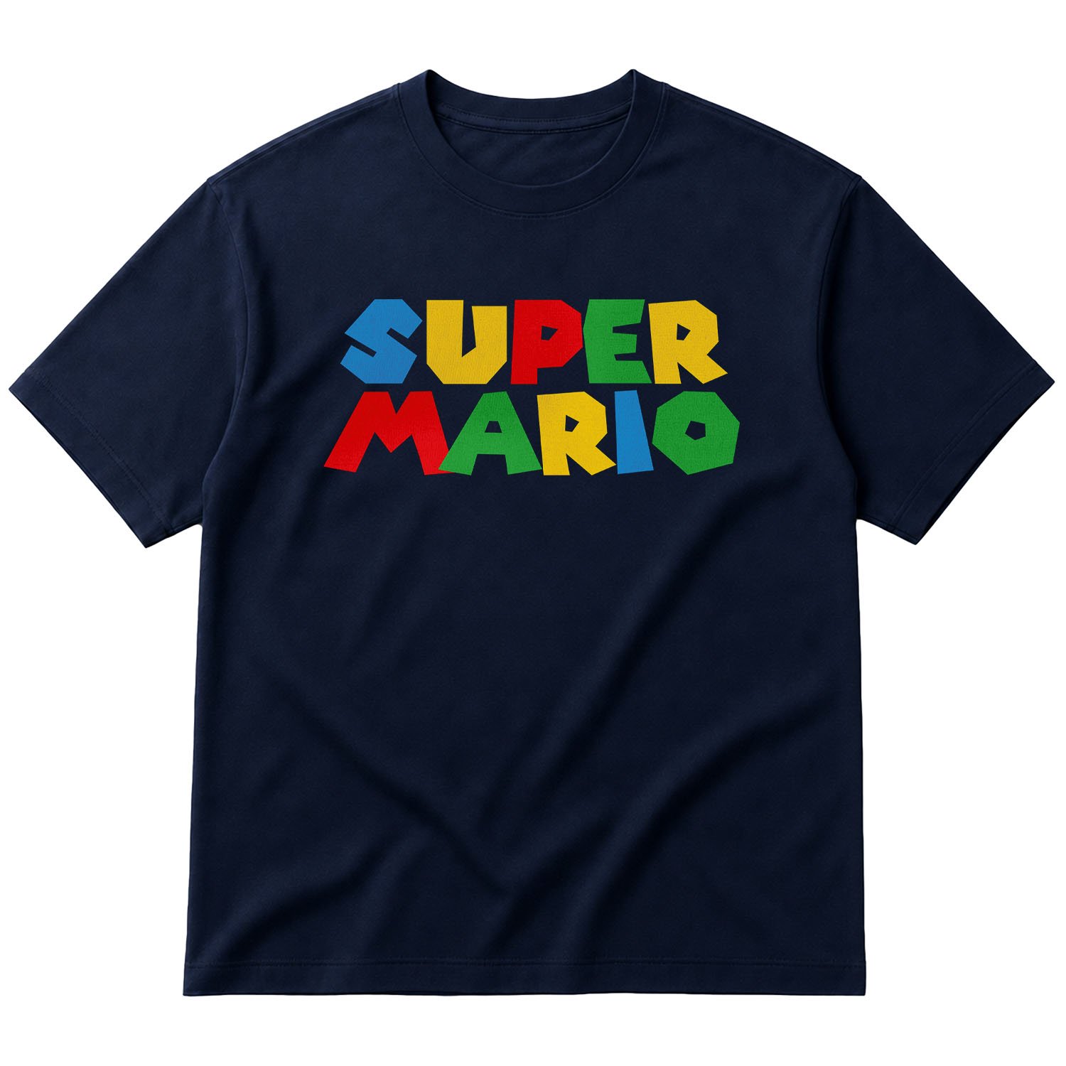 Super Mario Oversize Tişört M - İndigo Mavisi