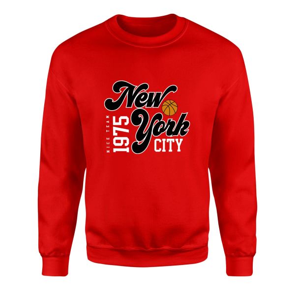 New York City 1975 Sweatshirt XL - Kırmızı