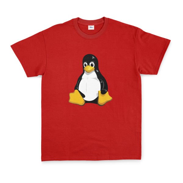 Linux Tux Tişört XXL - Kırmızı