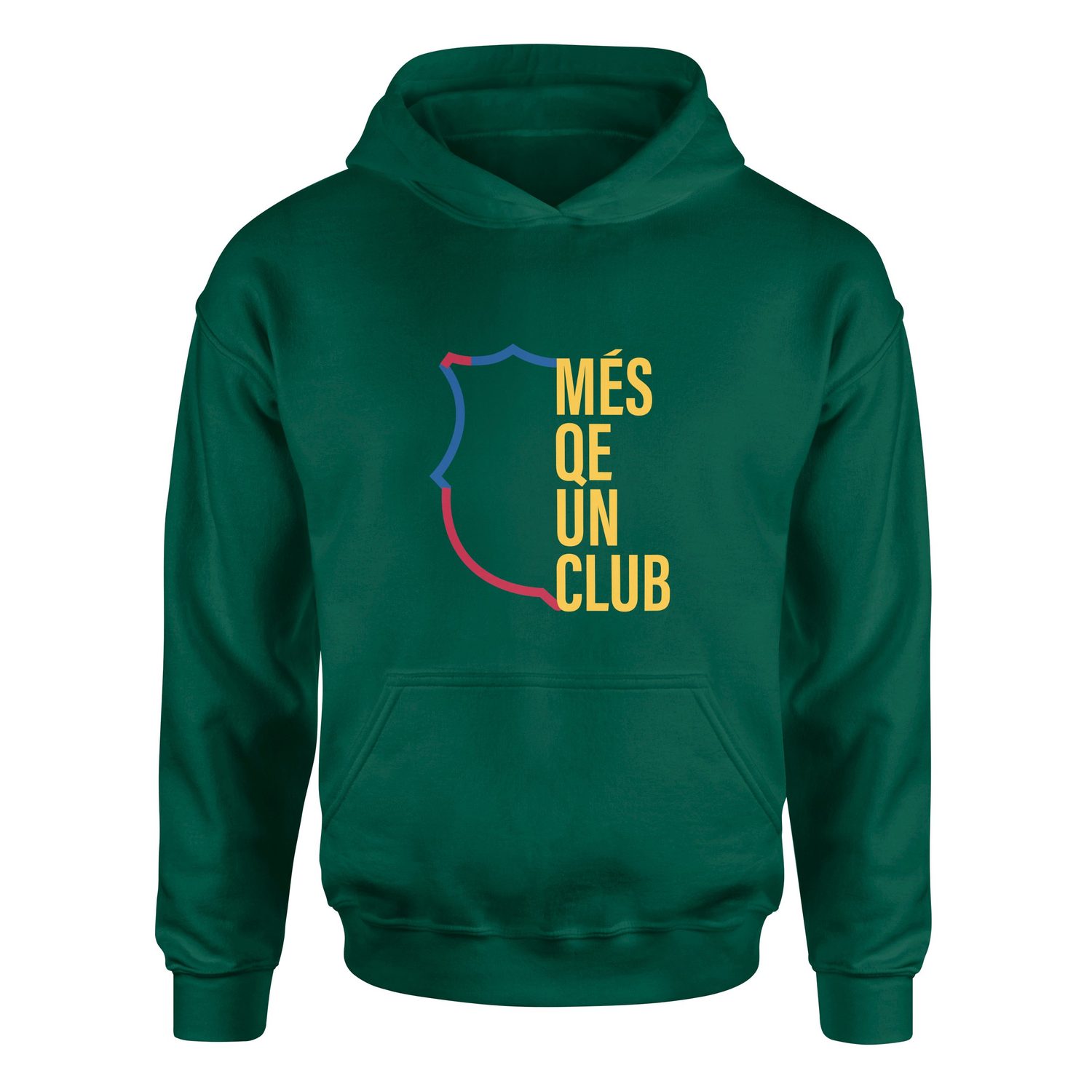 Més que un Club | FC Barcelona Hoodie S - Nefti Yeşili