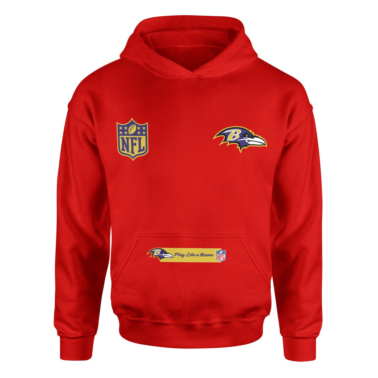 Play Like a Raven Baltimore Ravens MVP Hoodie S - Kırmızı