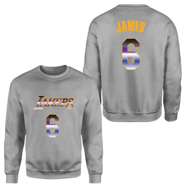 LeBron James 6 Lakers Gradient Forma Sweatshirt S - Gri