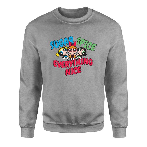 Sugar, Spice & Everything Nice Sweatshirt XL - Gri