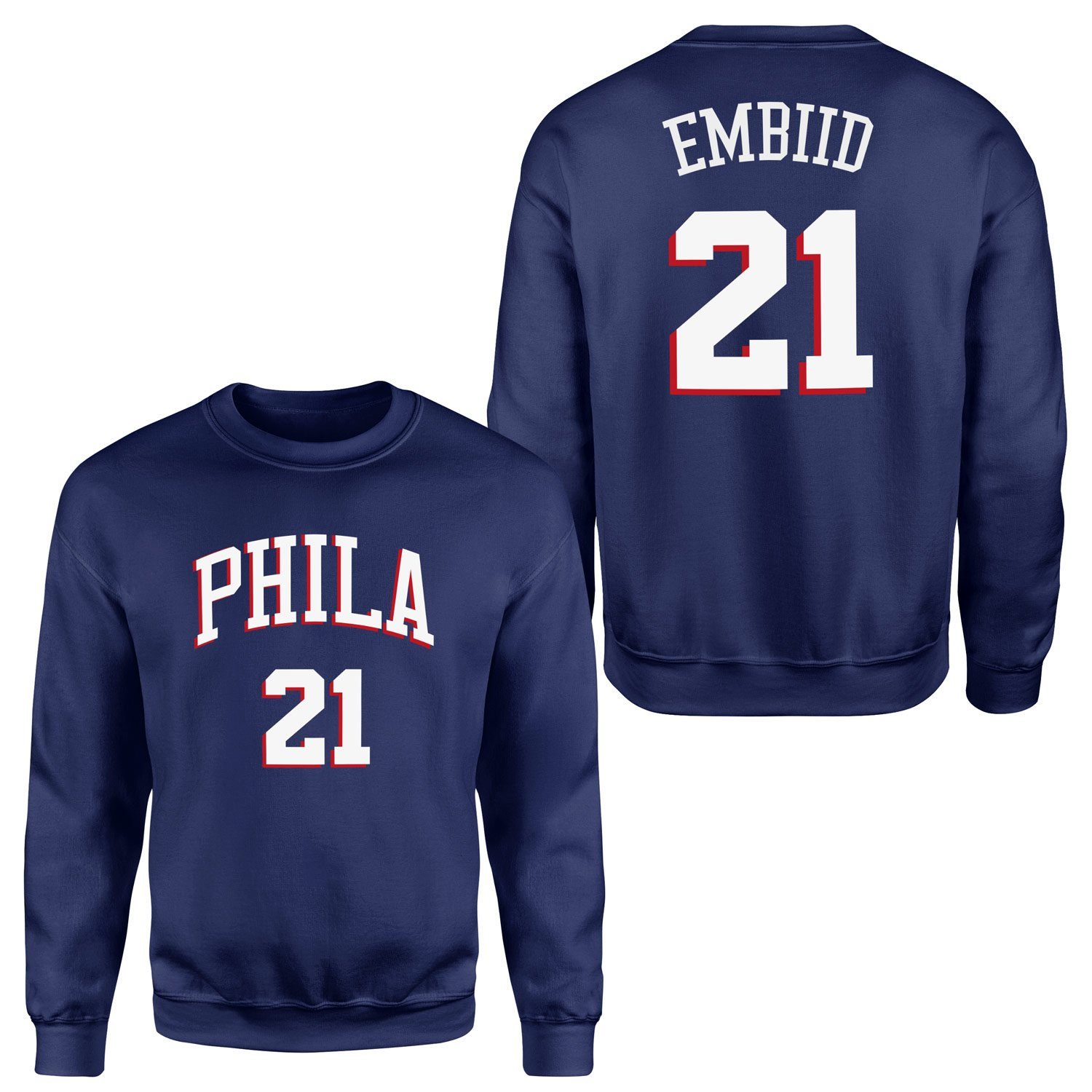 Joel Embiid Philadelphia Forma Sweatshirt XL - İndigo Mavisi