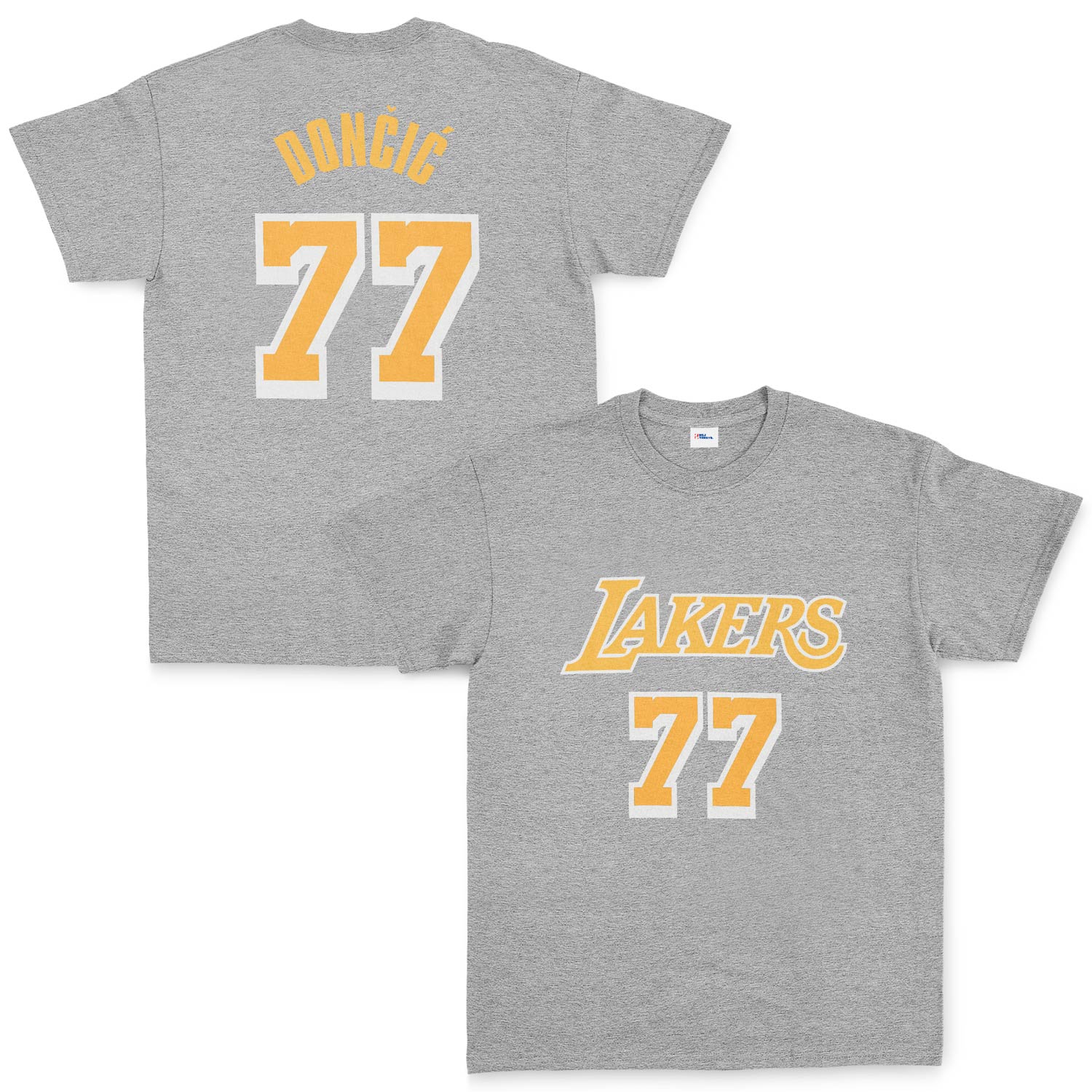 Luka Doncic 77 Lakers White Tişört M - Gri