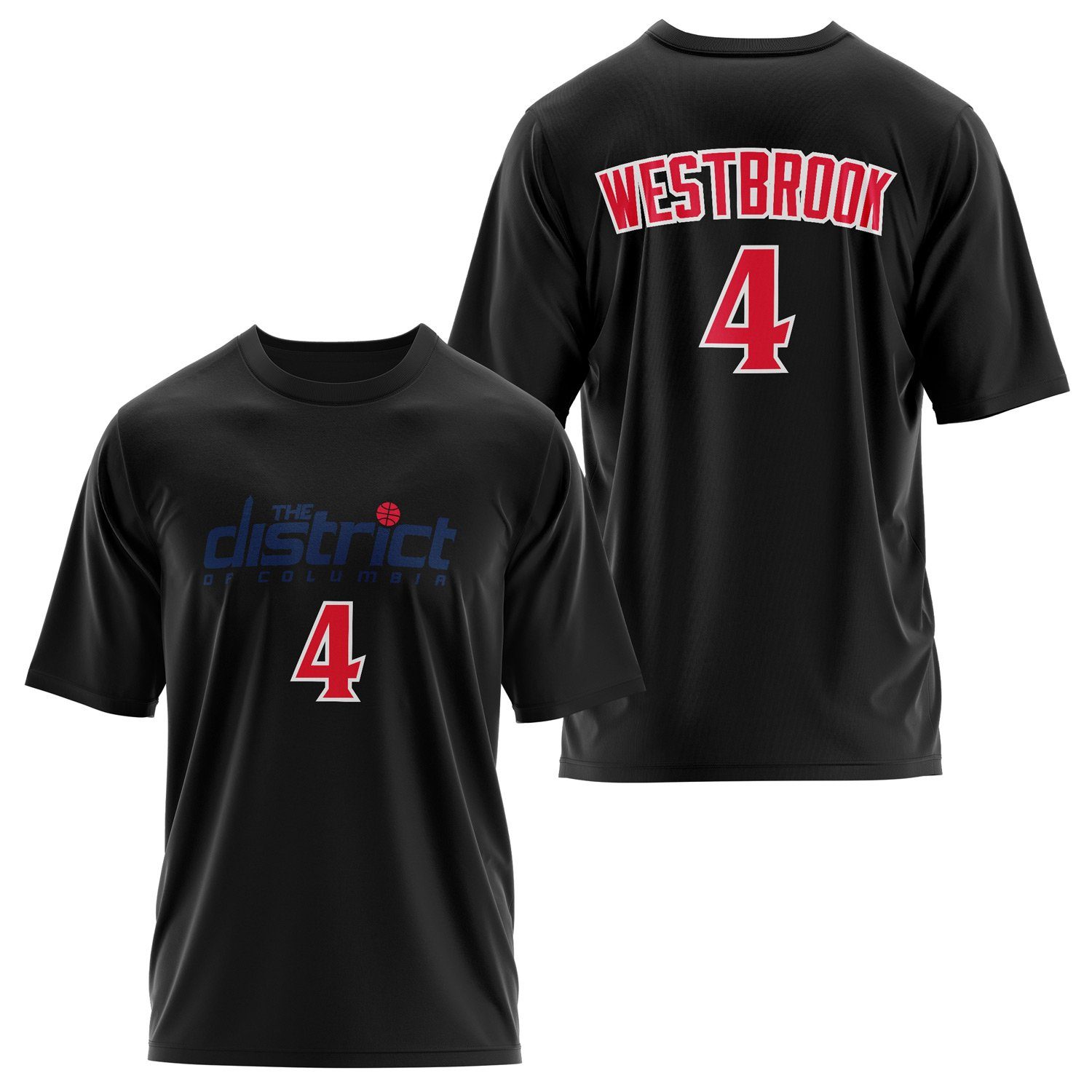 Russell Westbrook Wizards Forma Oversize Tişört M - Siyah