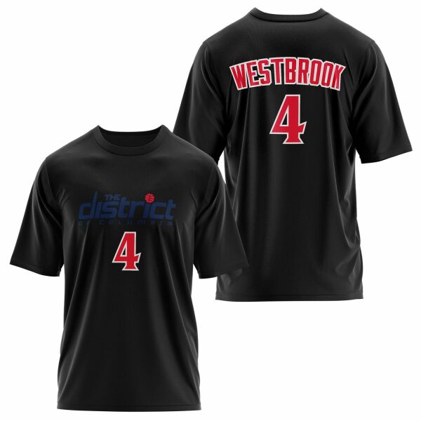 Russell Westbrook Wizards Forma Oversize Tişört M - Siyah