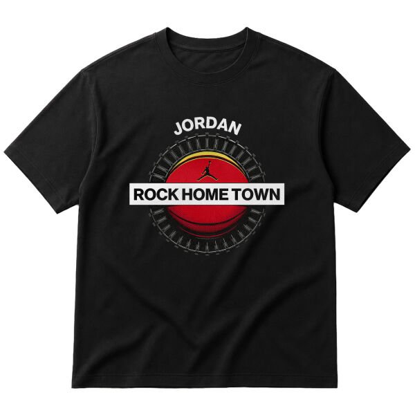 Air Jordan Rock Home Town Oversize Tişört S - Siyah