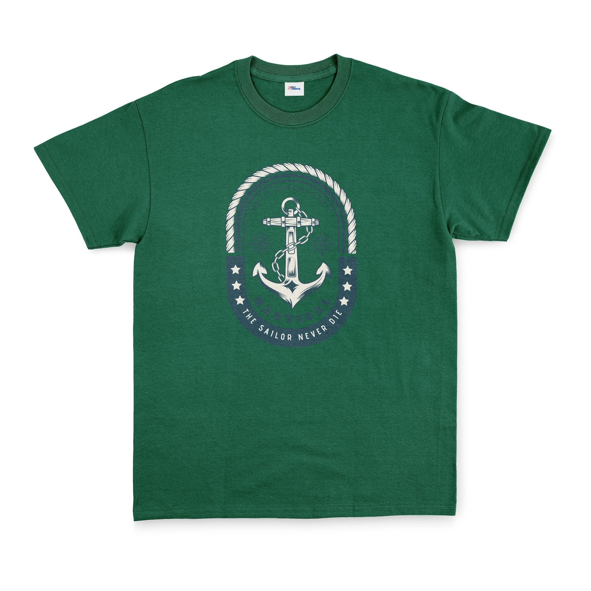 Nautical Tişört L - Nefti Yeşili