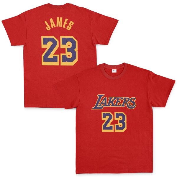LeBron James 23 Lakers Tişört S - Kırmızı