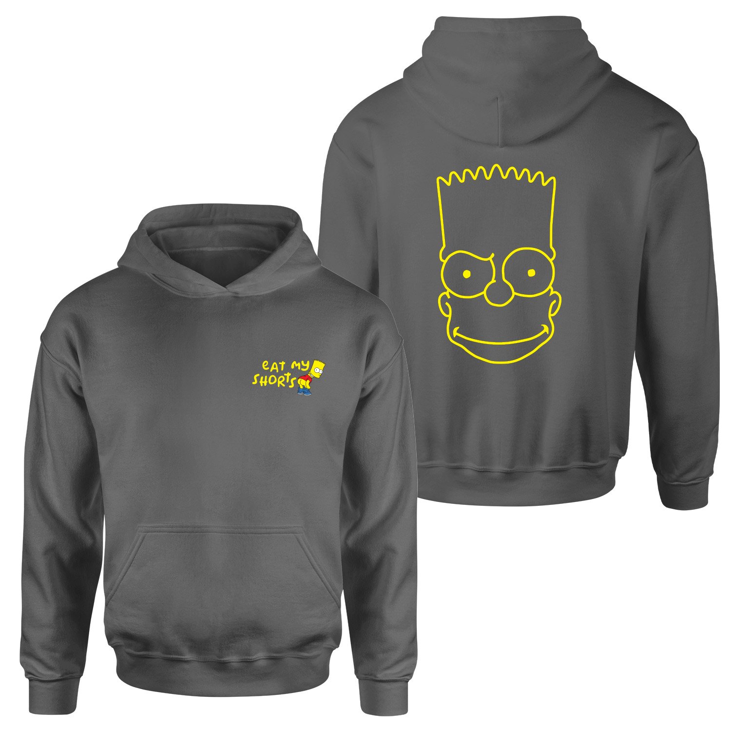 Eat My Shorts Bart Simpson Hoodie XL - Füme