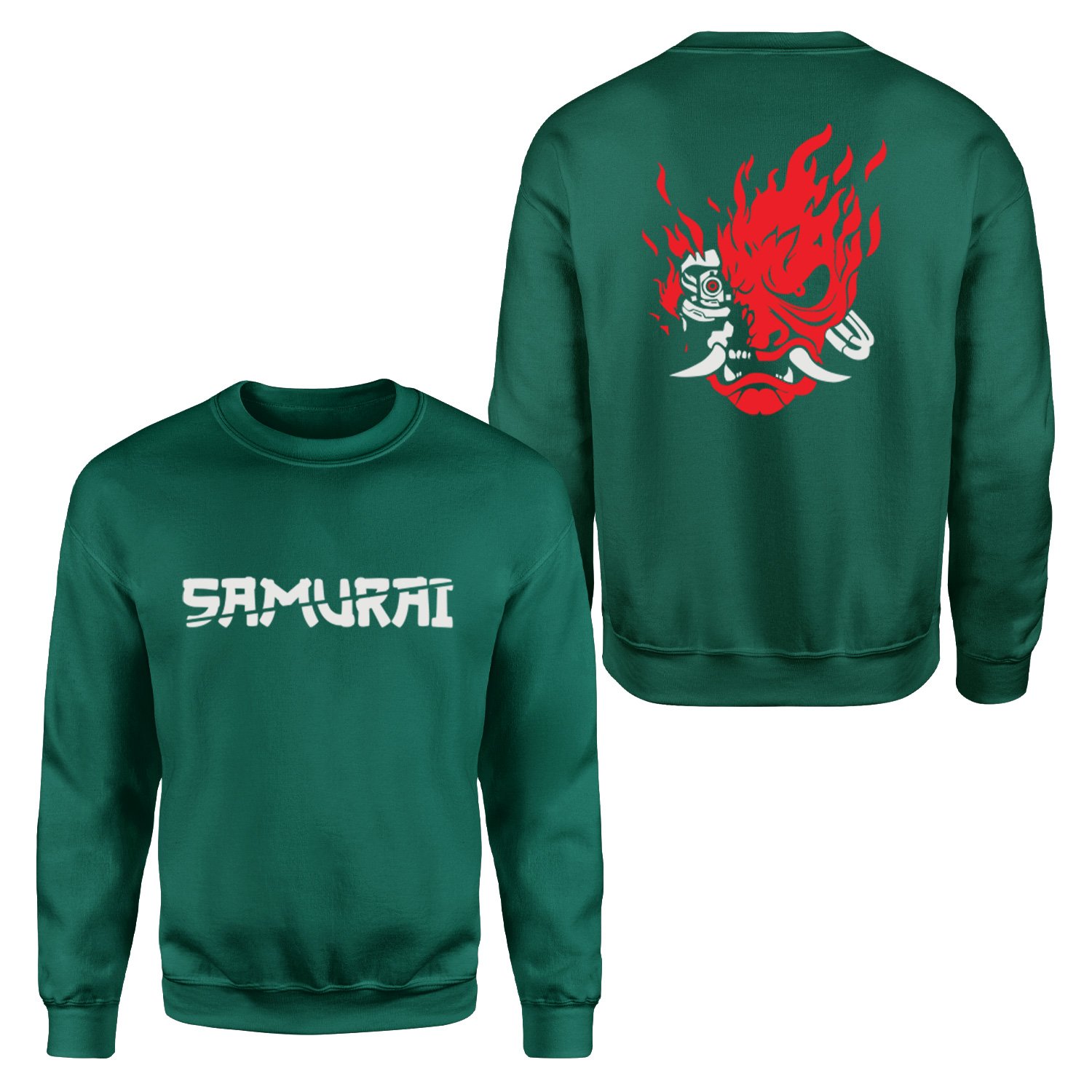 Wake Up, Samurai | CYBERPUNK Sweatshirt M - Nefti Yeşili