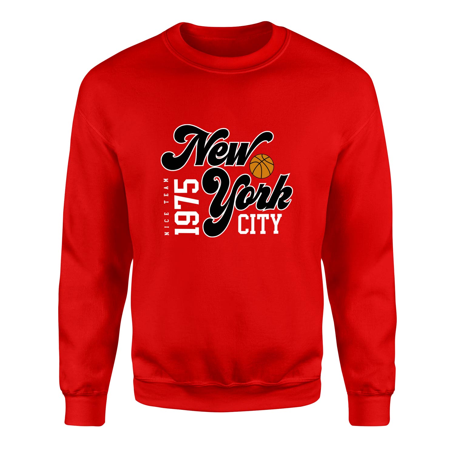 New York City 1975 Sweatshirt XXL - Kırmızı