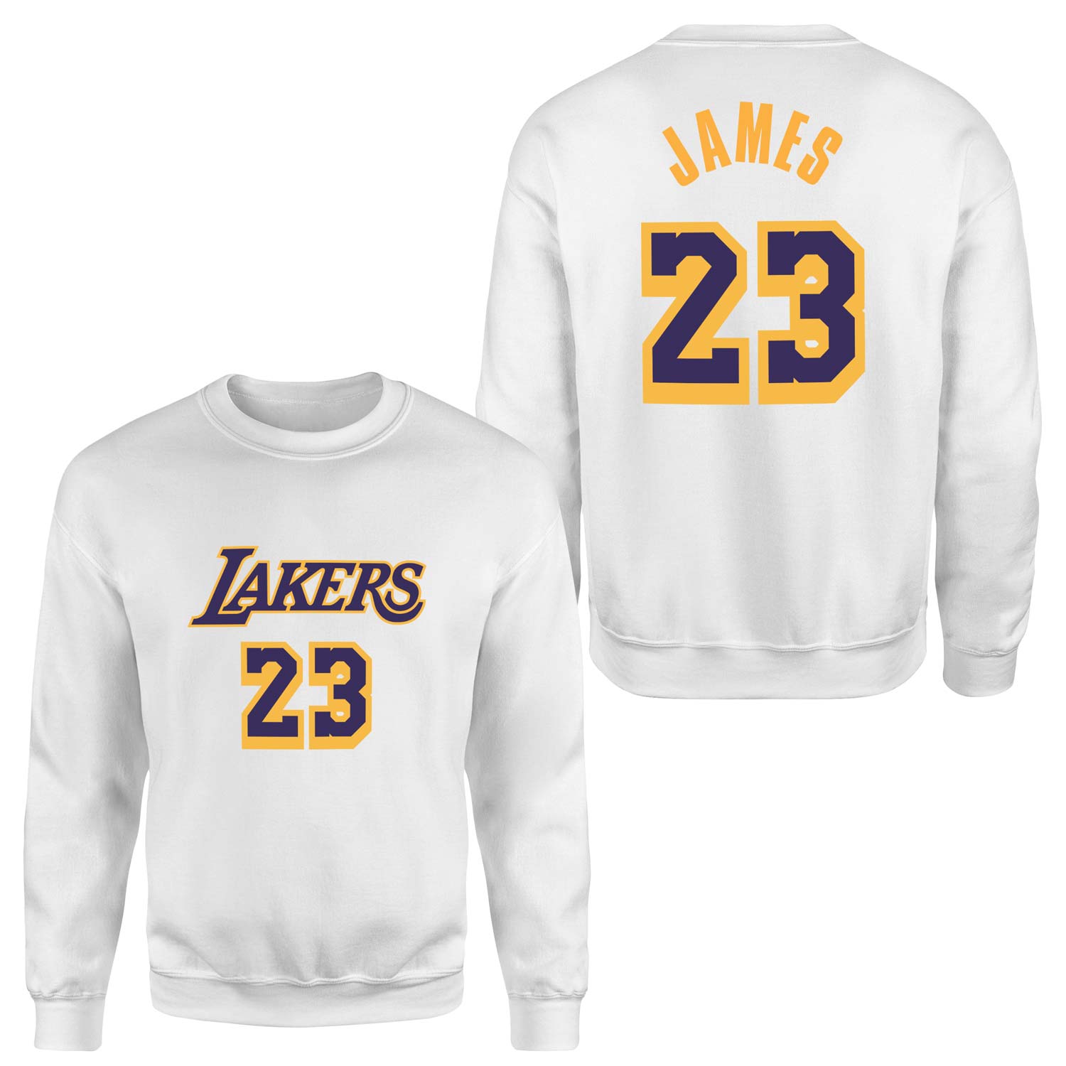 LeBron James 23 Lakers Sweatshirt XXL - Beyaz