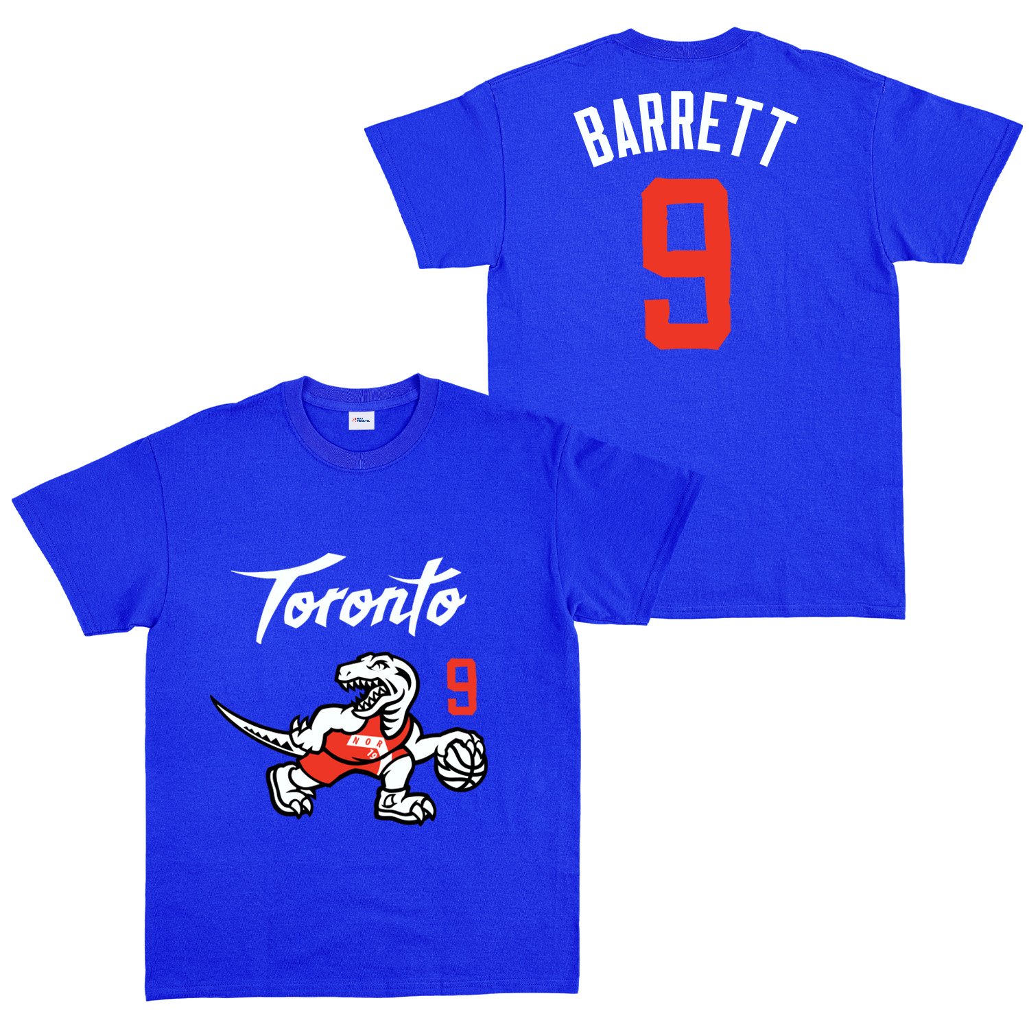 RJ Barrett 9 City Edition Raptors Tişört L - Mavi