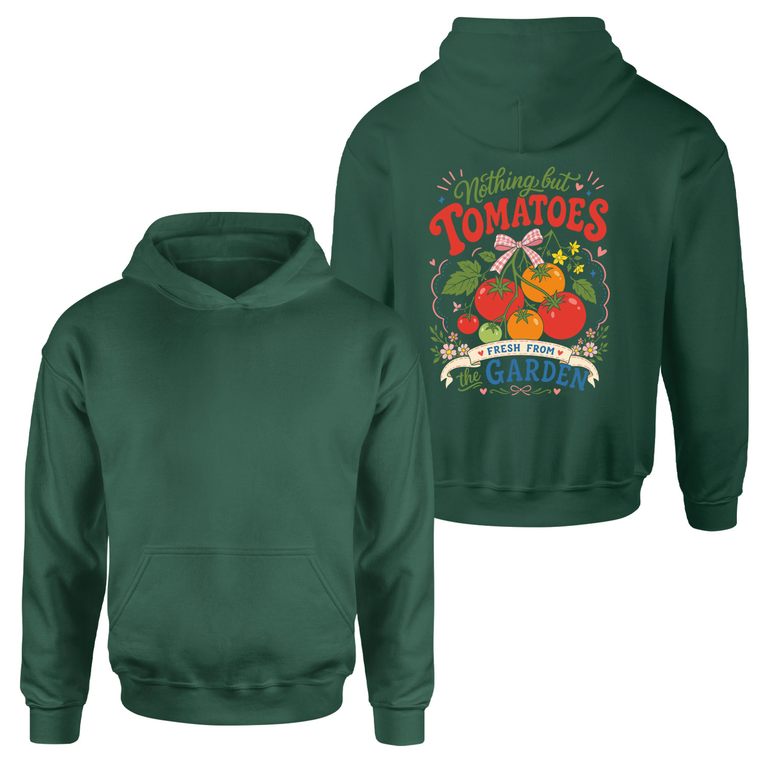Fresh Tomatoes Hoodie S - Nefti Yeşili