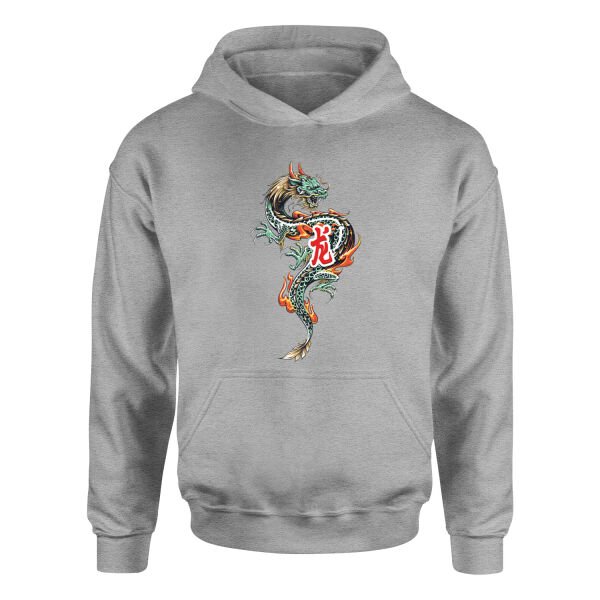 Dragon Hoodie XL - Gri