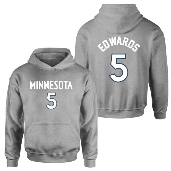 Anthony Edwards Minnesota Jersey Hoodie L - Gri